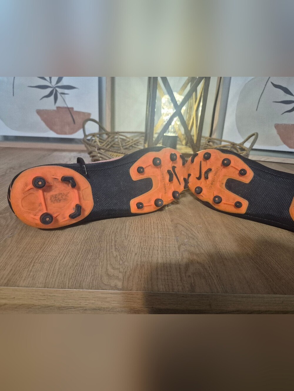 Nike Mercurial Black & Orange Soccer Cleats - Picture 4 of 5